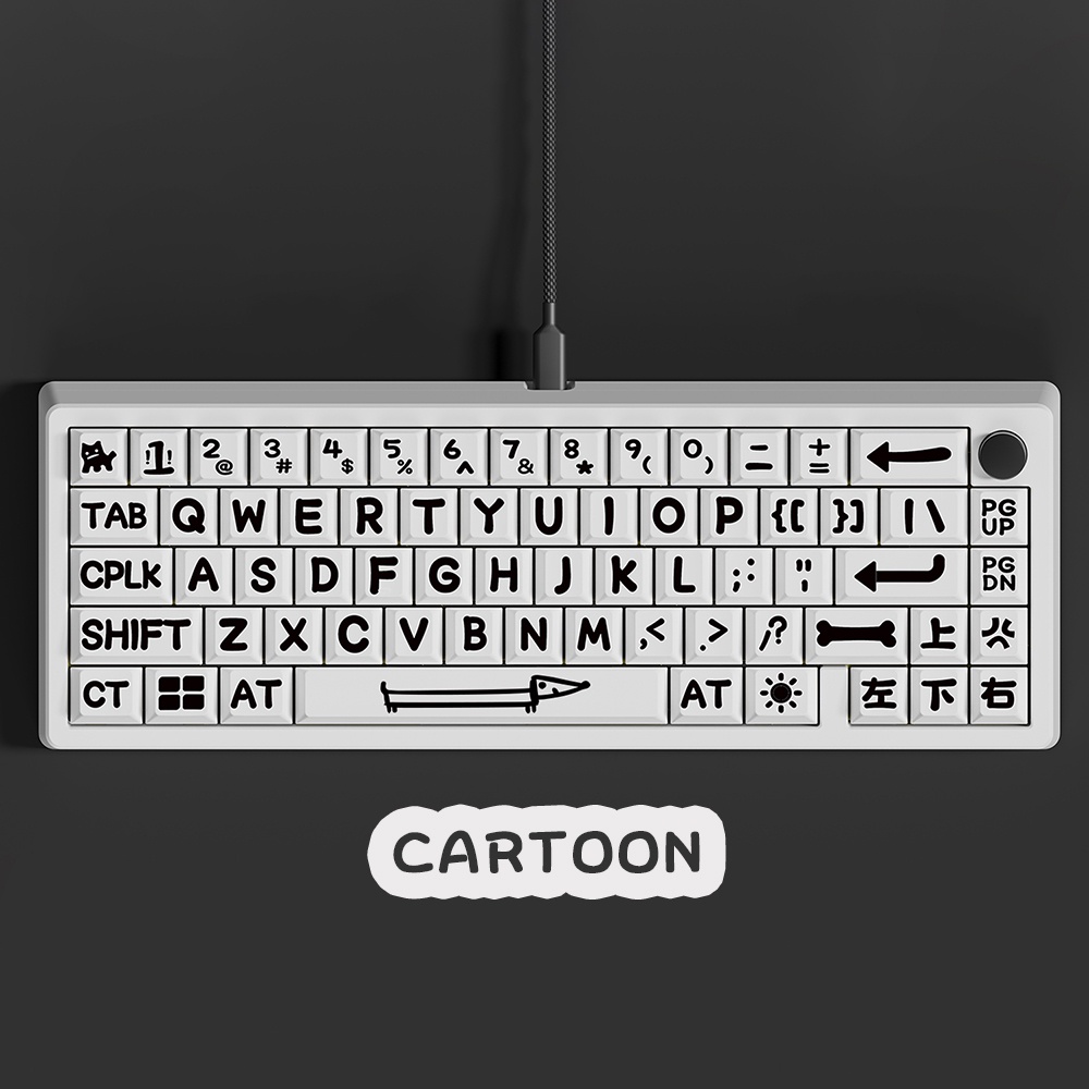 Cartoon 125Keys/Set Keycaps PBT Cherry Profile DIY Custom for Gateron ...