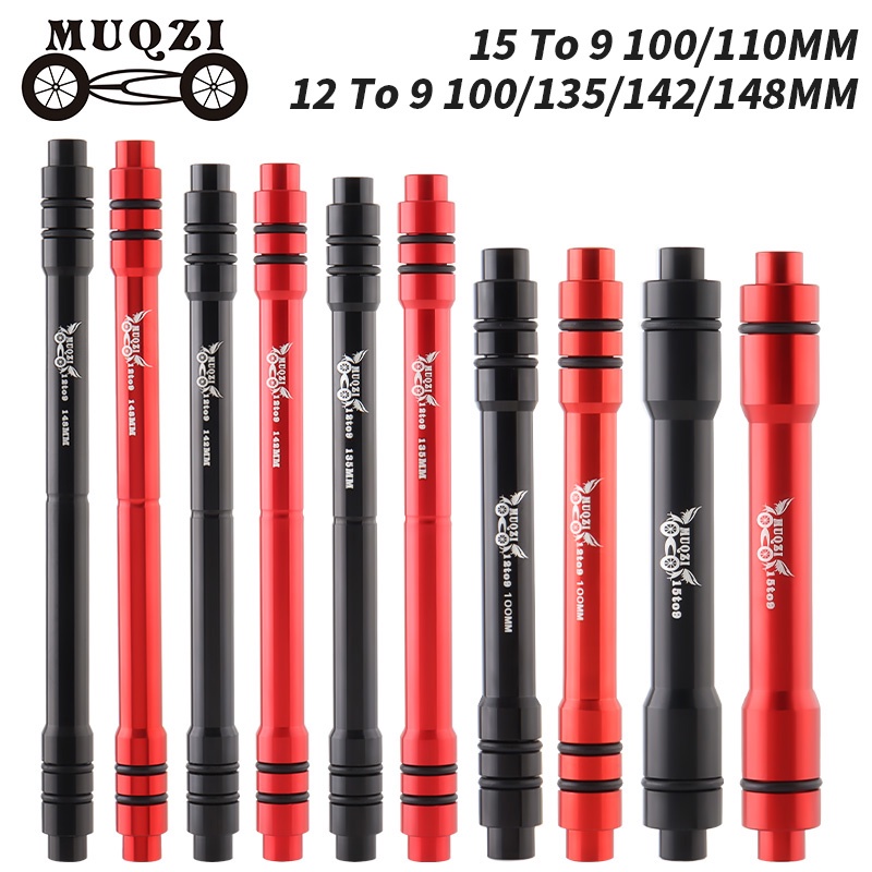 MUQZI Thru Axle Adapter 12 to 9mm 110 135 142 148mm 15 To 100mm