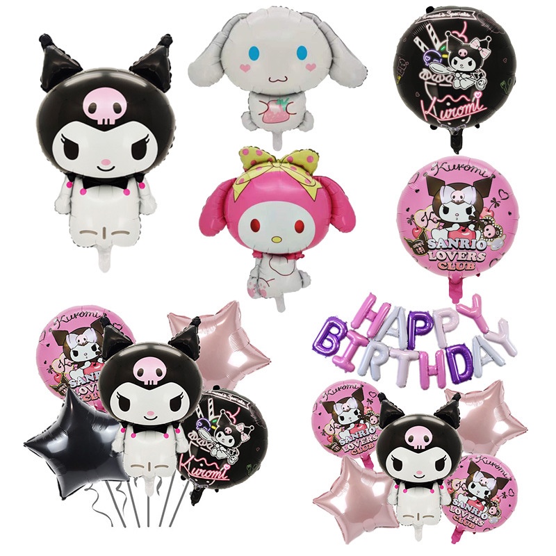 READY STOCK 3D Big Size Sanrio Balloon Kuromi My Melody Cinnamoroll ...