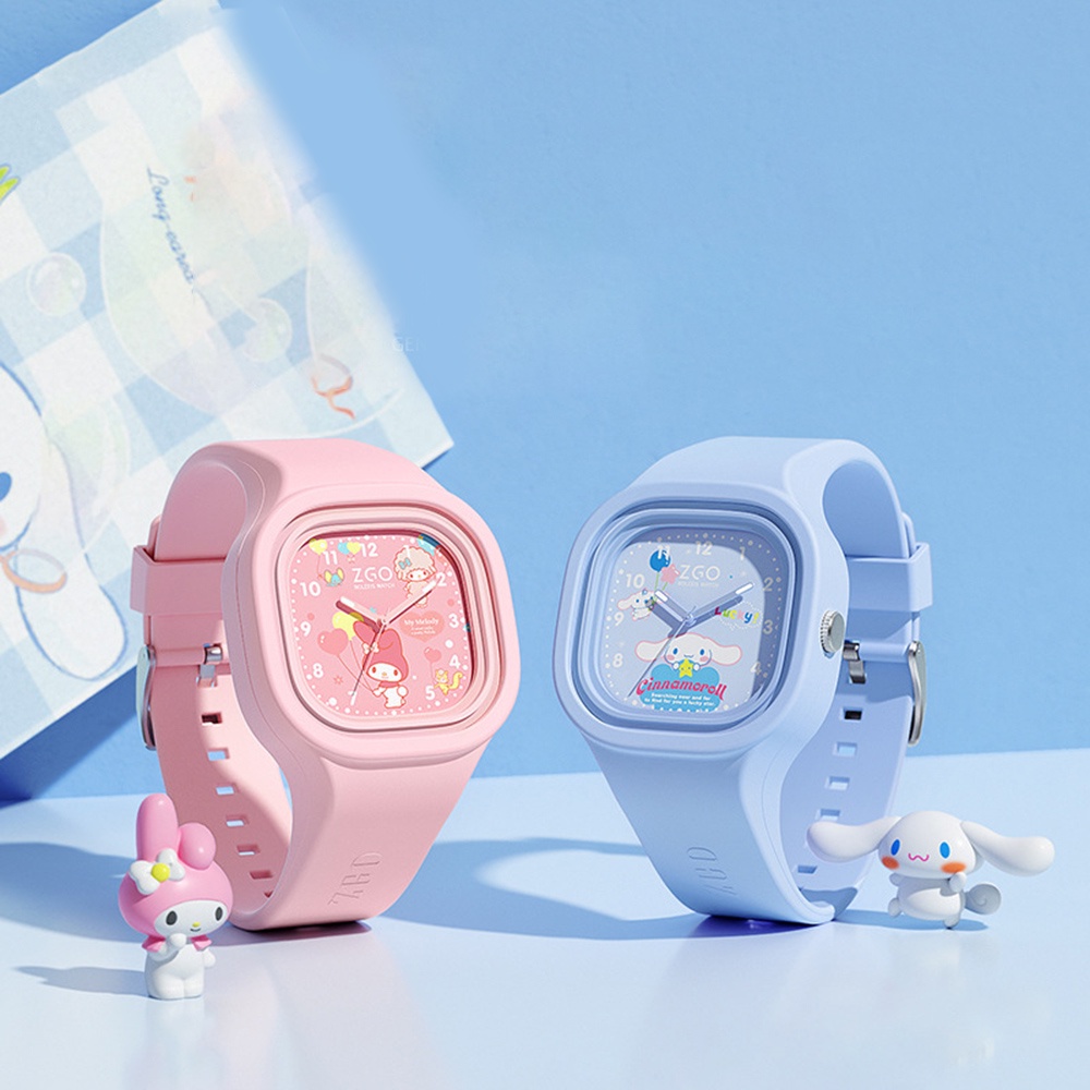 Sanrio Cartoon Watch Silicone Square Children's Watch Kulomi / Melody ...