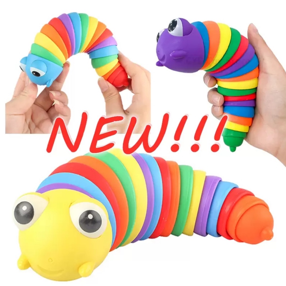 Fidget Toy Slug Christmas Party Articulated Flexible 3D Slug Joints ...