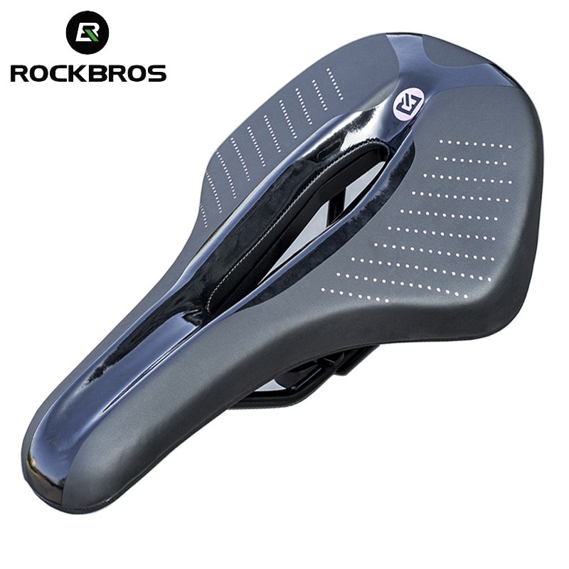 thumbnail interactive-video image 1 of Shock Absorption Bike Seat EC90 Bike Saddle - Shock Absorption Mountain & Road Bike Seat, Black Ventilated Bike Seat 1 of 11