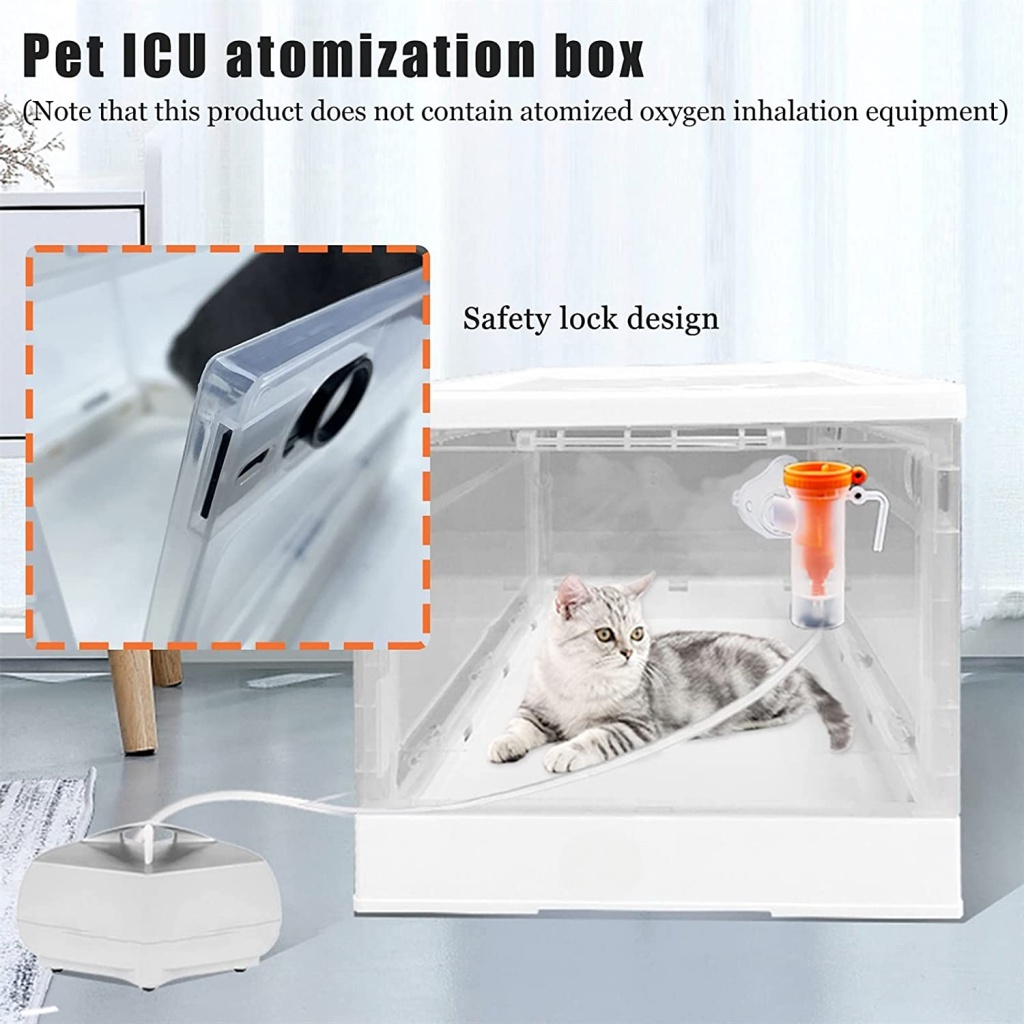 Pet Atomizing Box Oxygen Folding Breathable Cat Cage Dog Special