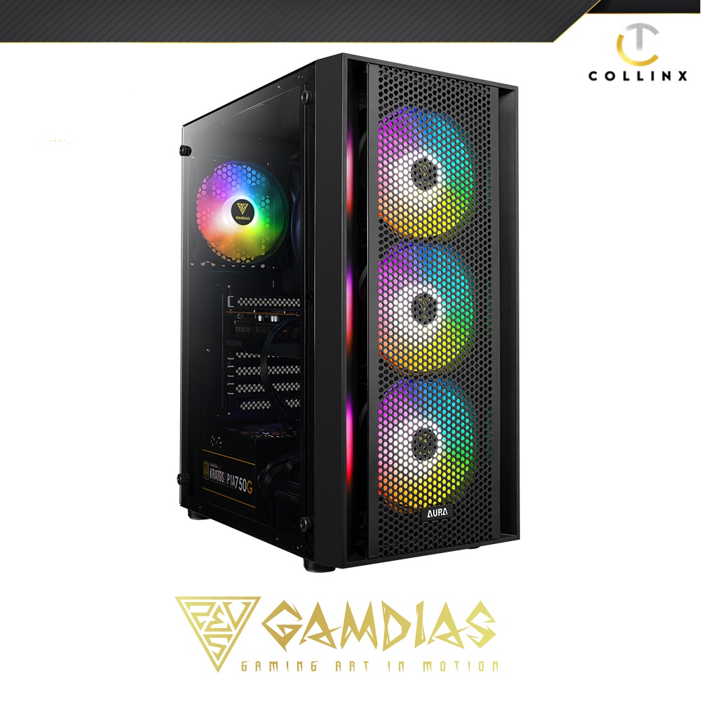 Gamdias AURA GC2 Case 4x120mm argb fan Desktop Casing | Mesh Front ...
