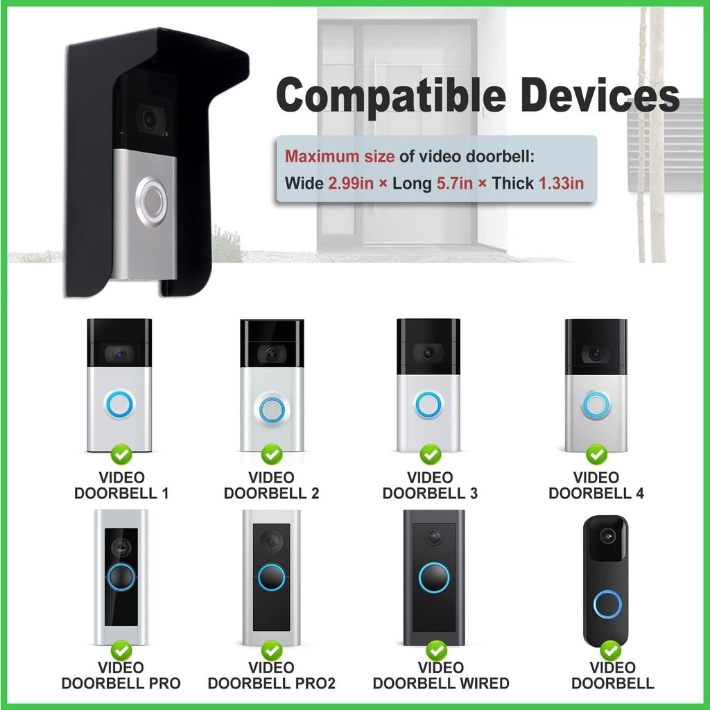 Rain Cover Doorbell Protective Cover for Smart Intercom Video Door ...