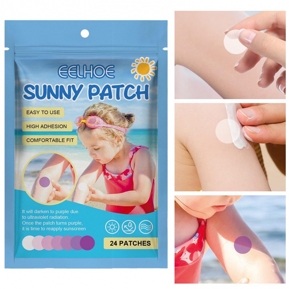 UV Stickers for Sunscreen Reapply, Sweatproof 24PCS Sunscreen Stickers ...