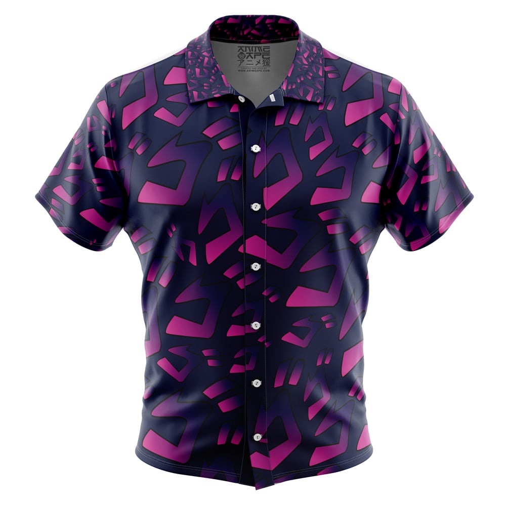 Menacing Aura JoJo’s Bizarre Adventure Button Up Hawaiian Shirt ...