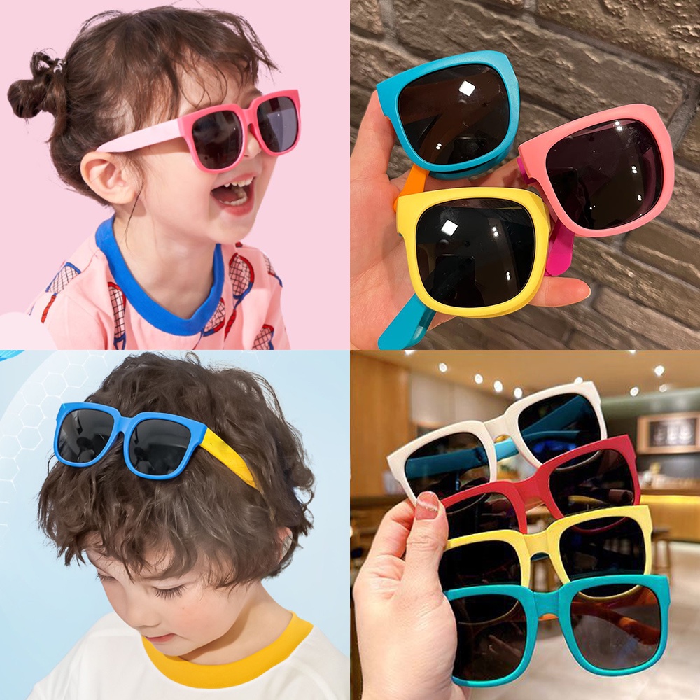 YOUJ Children Foldable Sunglasses For Baby Kids Sun Glasses Boys Girls Folding Eyewear UV400 Shopee Philippines