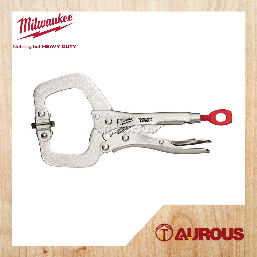 MILWAUKEE TORQUE LOCK C-CLAMP LOCKING PLIERS SWIVEL JAWS (6'' 48-22 ...