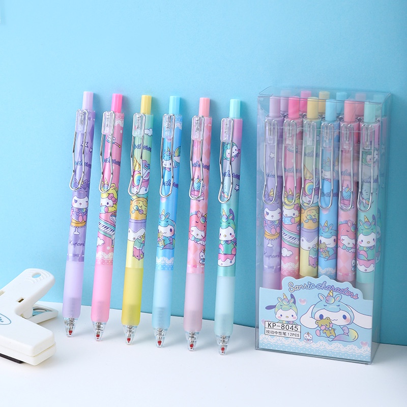 1pc Sanrio Black 0.5mm Gel Pen Kawaii KT Cinnamoroll Kuromi Melody ...