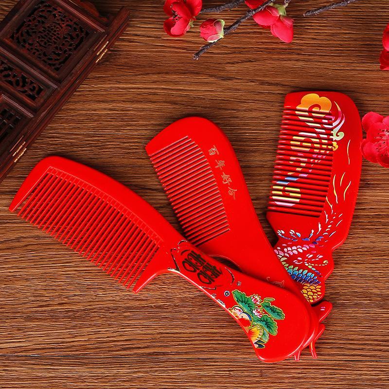 Wedding Supplies Complete Collection of Red Wooden Comb a Pair of ...