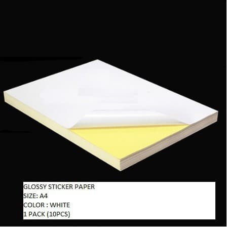 Glossy Sticker Paper A4 size 10 pieces / Pack | Shopee Philippines