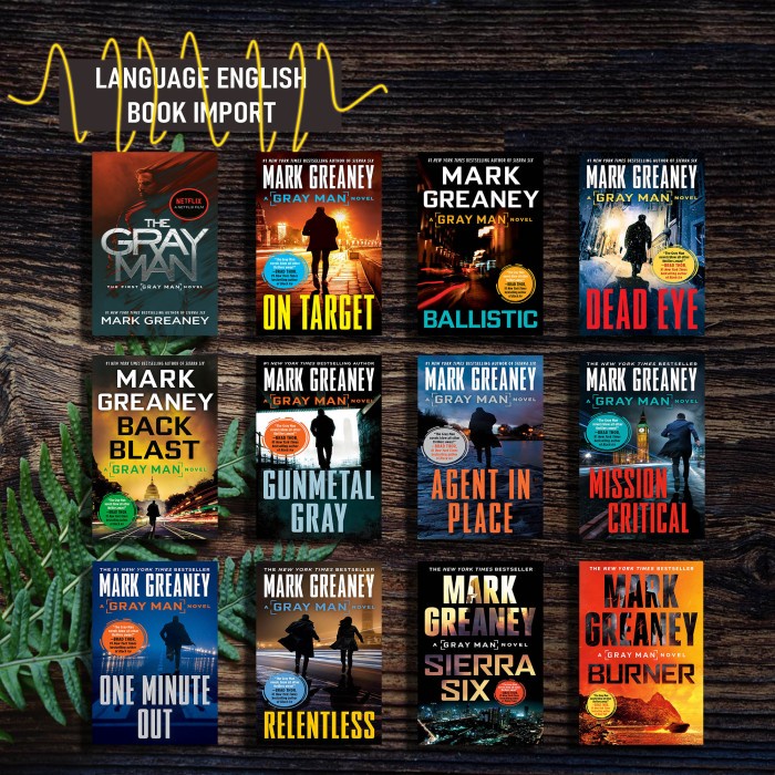 A Gray Man Novel (12 book series) By Mark Greaney The Gray Man