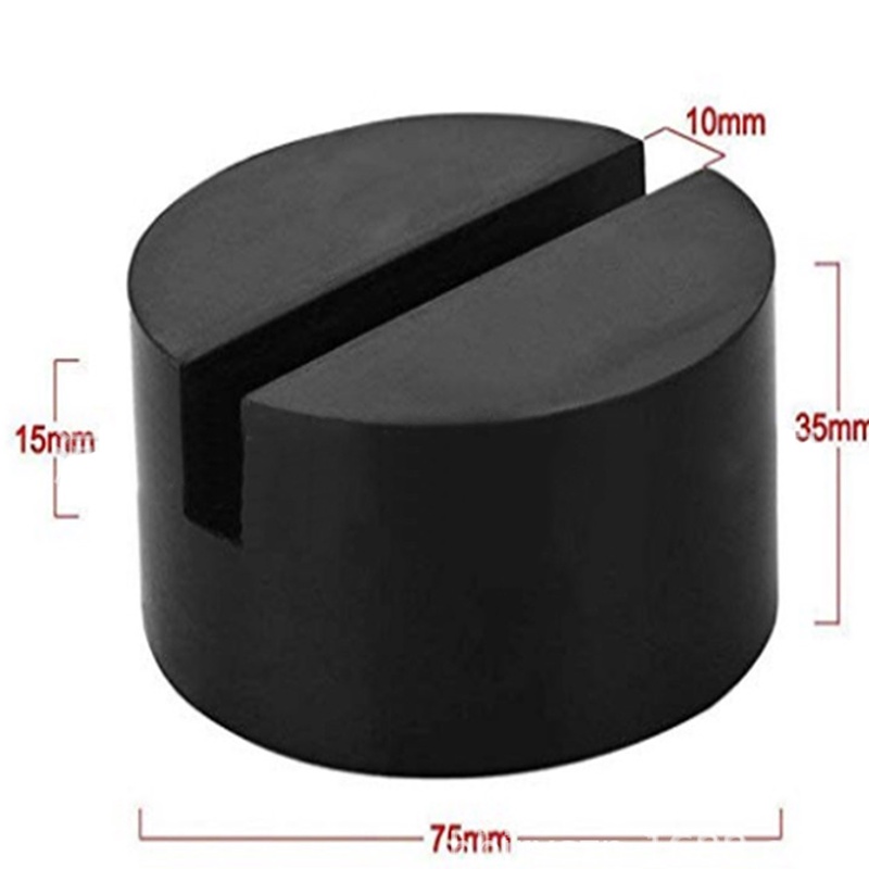 Black Slotted Rubber Plate Car Trolley Jacking Pad Block Jack Adapter ...