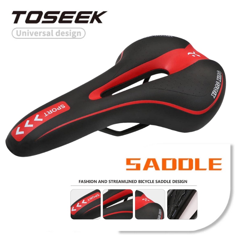 TOSEEK Bicycle Saddle MTB Mountain Road Bike Seat Comfortable Cycling
