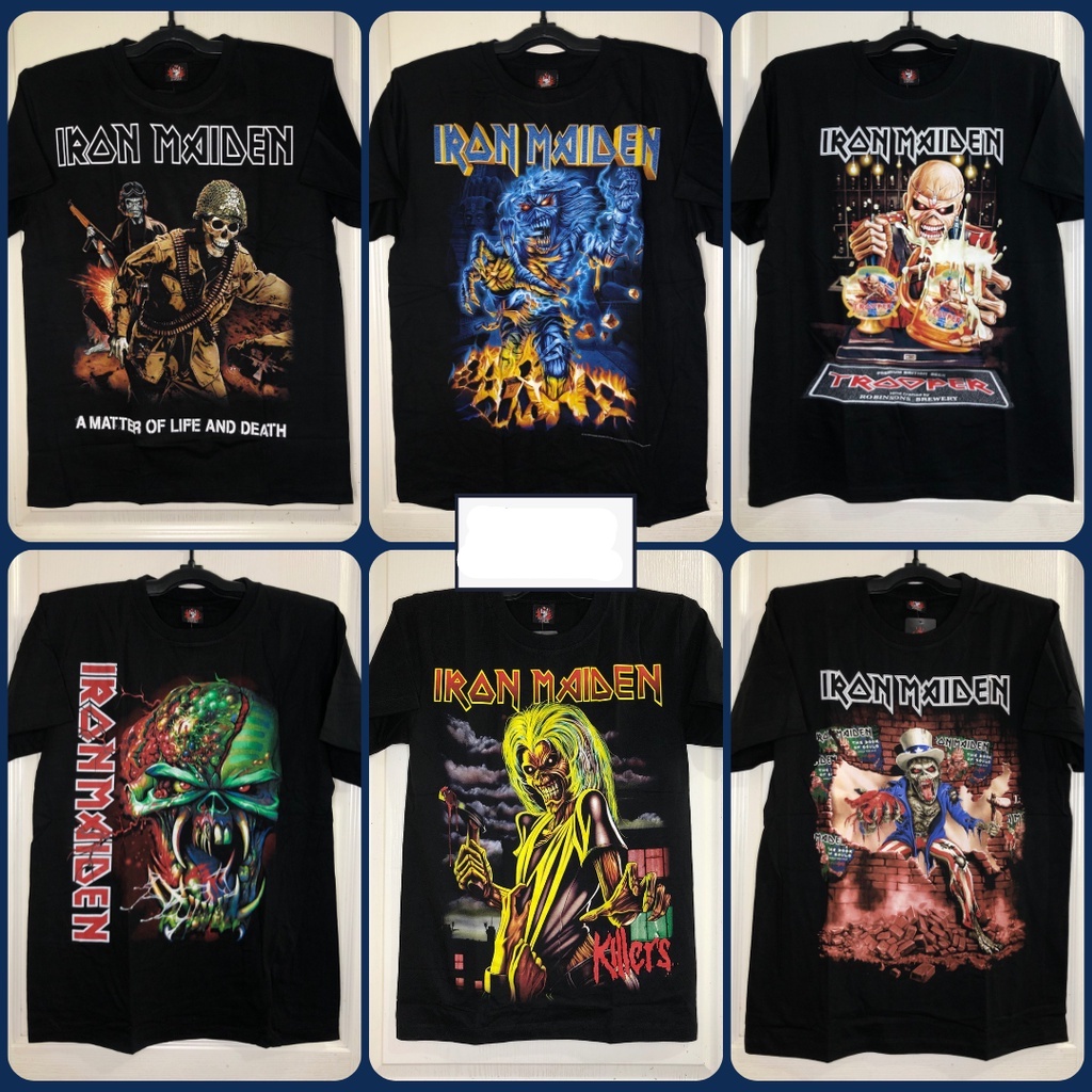 IRON MAIDEN ROCK YEAH BAND SHIRTS ASSORTED DESIGNS PART 2 | Shopee ...