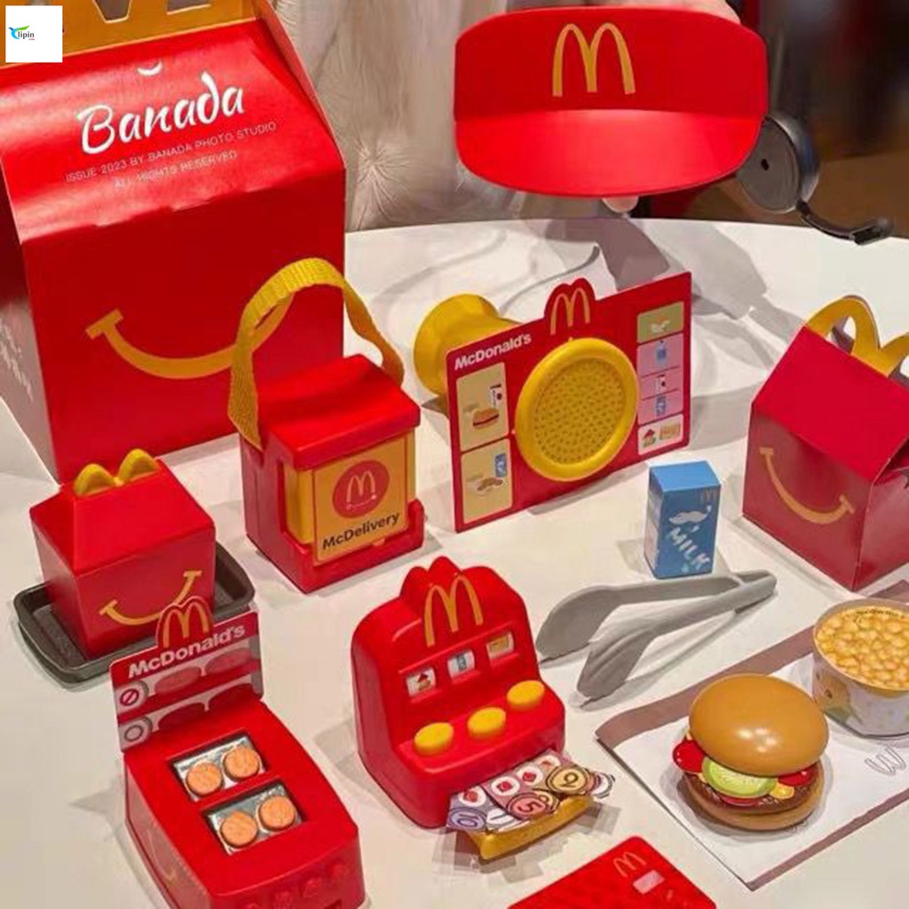 McDonald's Peripherals Props Set Decorative Mini Sun Hat and Microphone ...