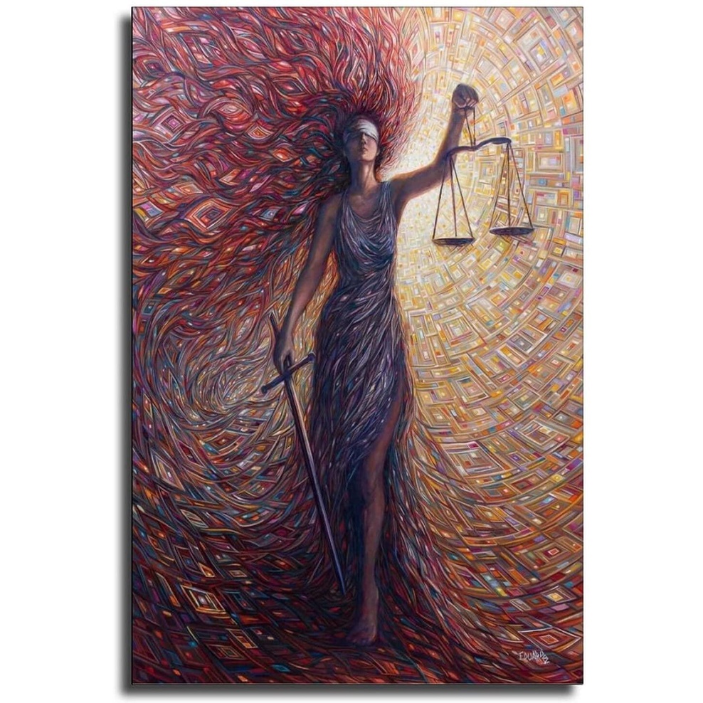 Attorney Gift Lady Justice Scales of Justice Poster Decorative Painting ...