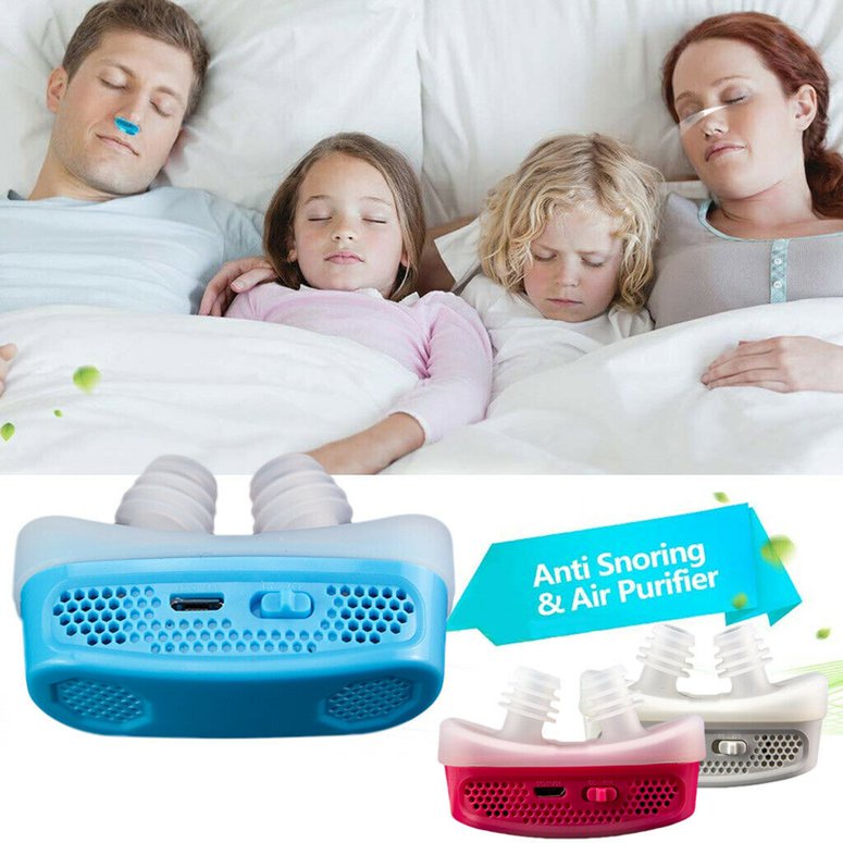 Micro CPAP Anti Snoring Electronic Device Sleep Apnea Stop Snore Aid ...