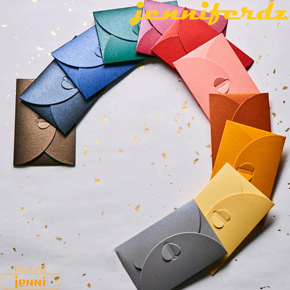 JENNIFERDZ Small Gilt Envelope Colorful Color Envelope Envelopes Pearl ...