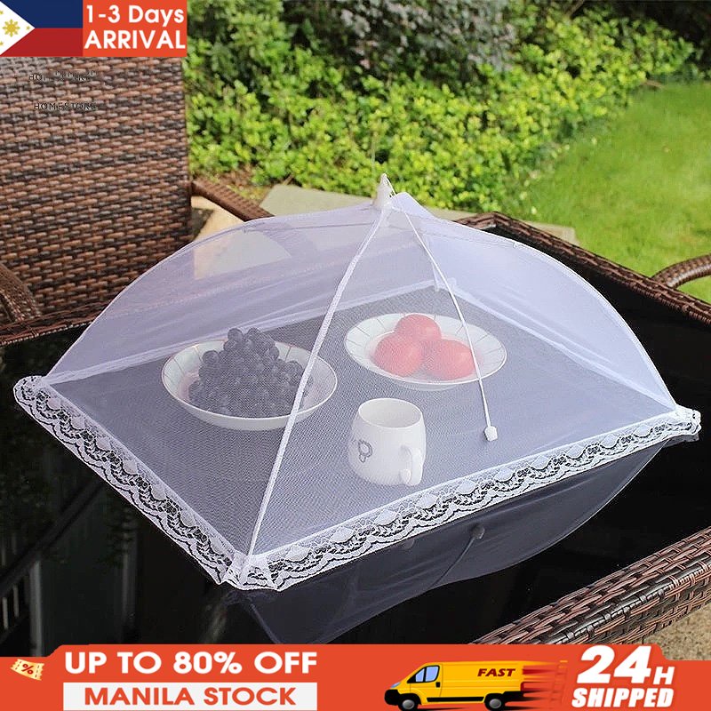 Rectangular Dish Cover Table Folding Lace Mesh Picnic Prevent Insects ...