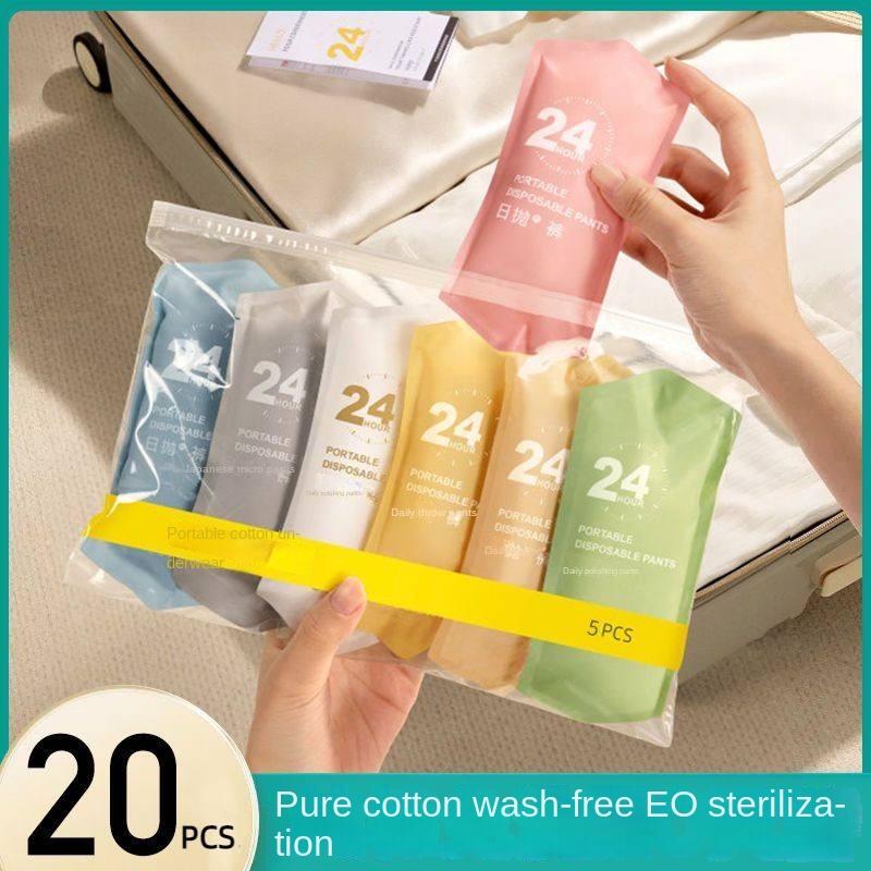 ONEWEAR 5/10/20pcs Disposable Panties Ladies Pure Cotton Sterile Travel  Business Trip Shorts Portable Pregnant Women Postpartum Confinement Japanese