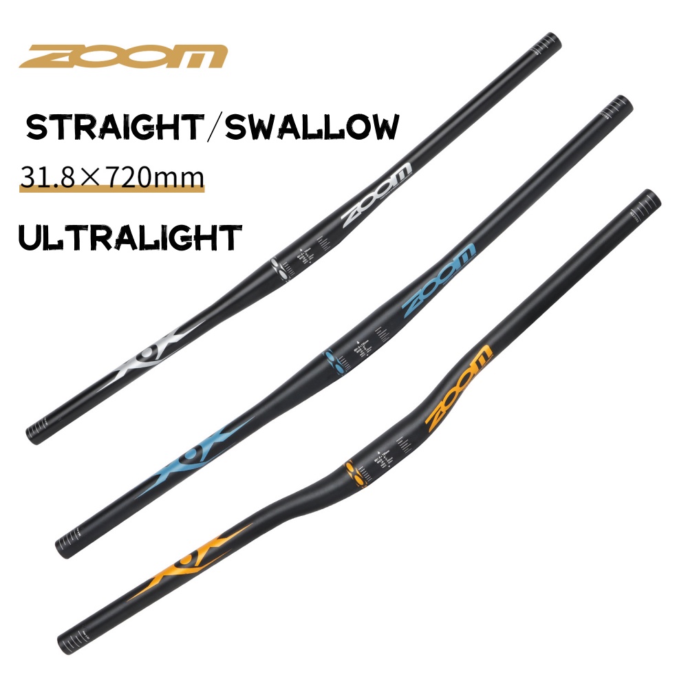 ZOOM Mountain Bicycle Handlebars 31.8MM Bicycle Riser Bar 720mm ...
