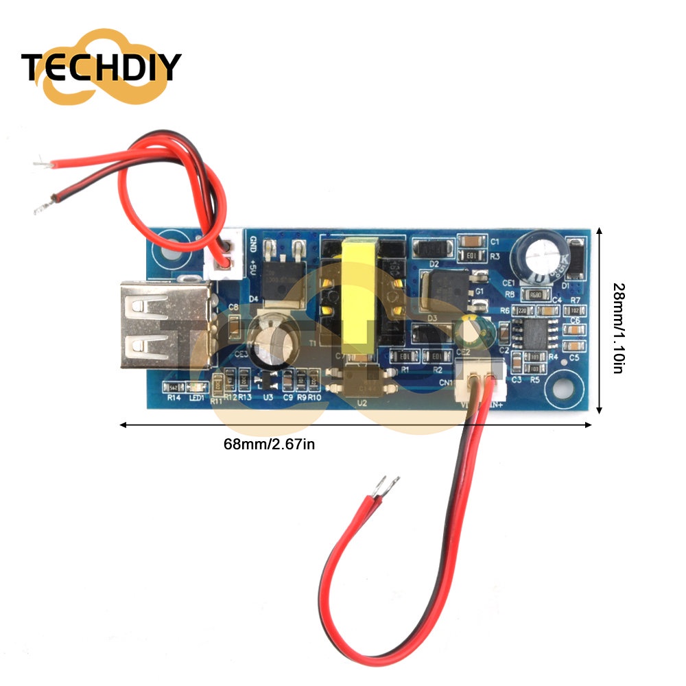 Modulo Convertitore DC-DC Step-Down Isolato 28-120V A 5V 1A Con USB - Foto 3