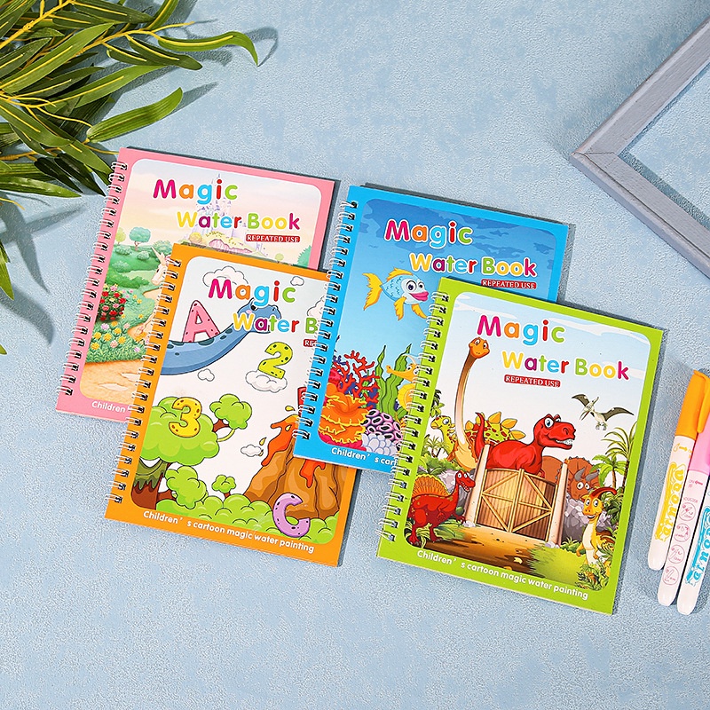Children's Books Kids Magic Water Book Reusable Kids Drawing Learning