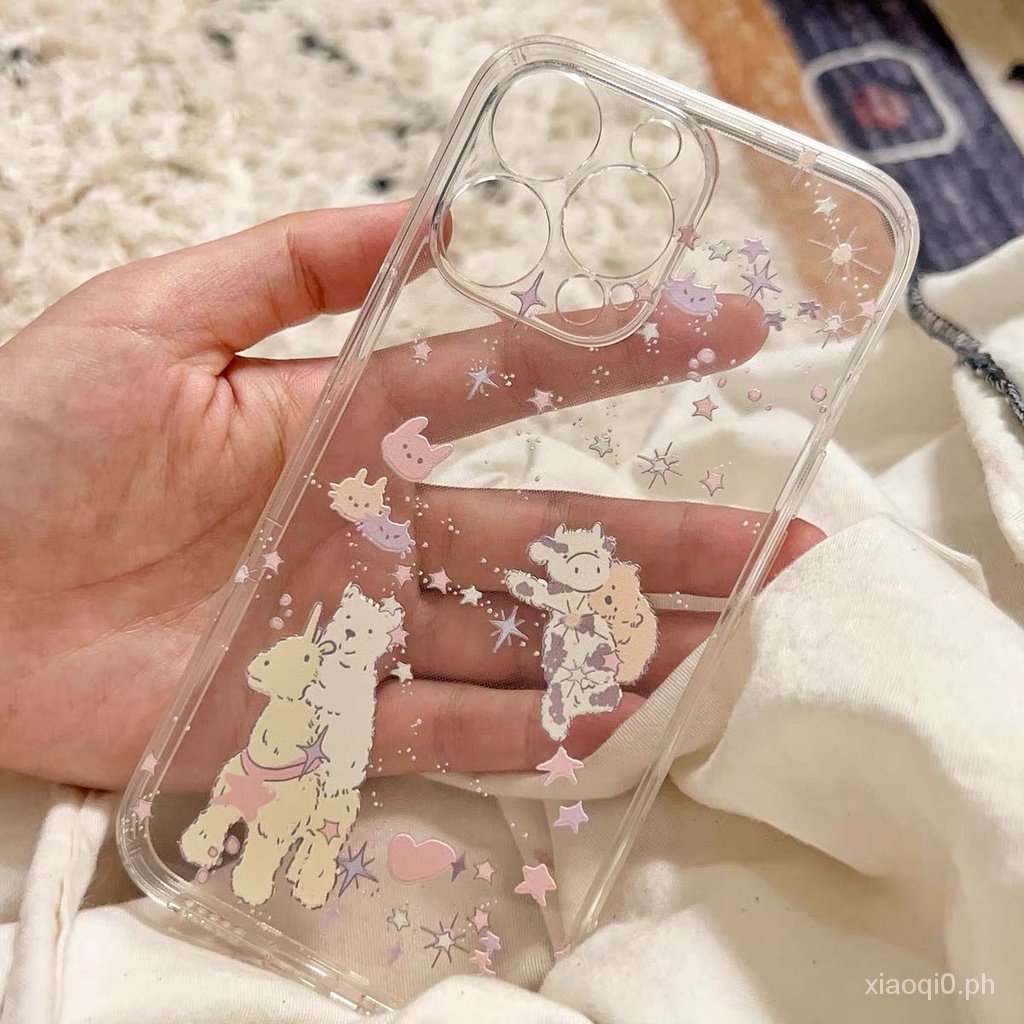 Mobile phone shell protective shell suitable for iPhone cute star ...