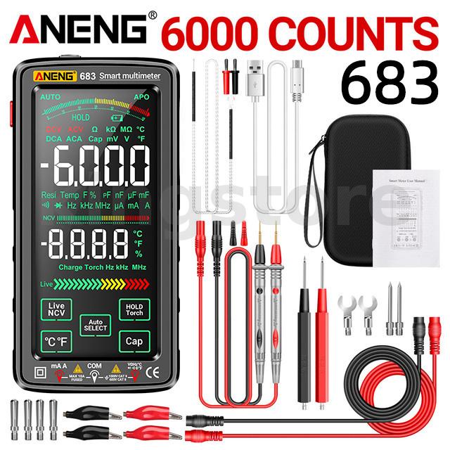 ANENG 683 Smart Multimeter High-end Touch 6000 Counts Multimetro Test ...