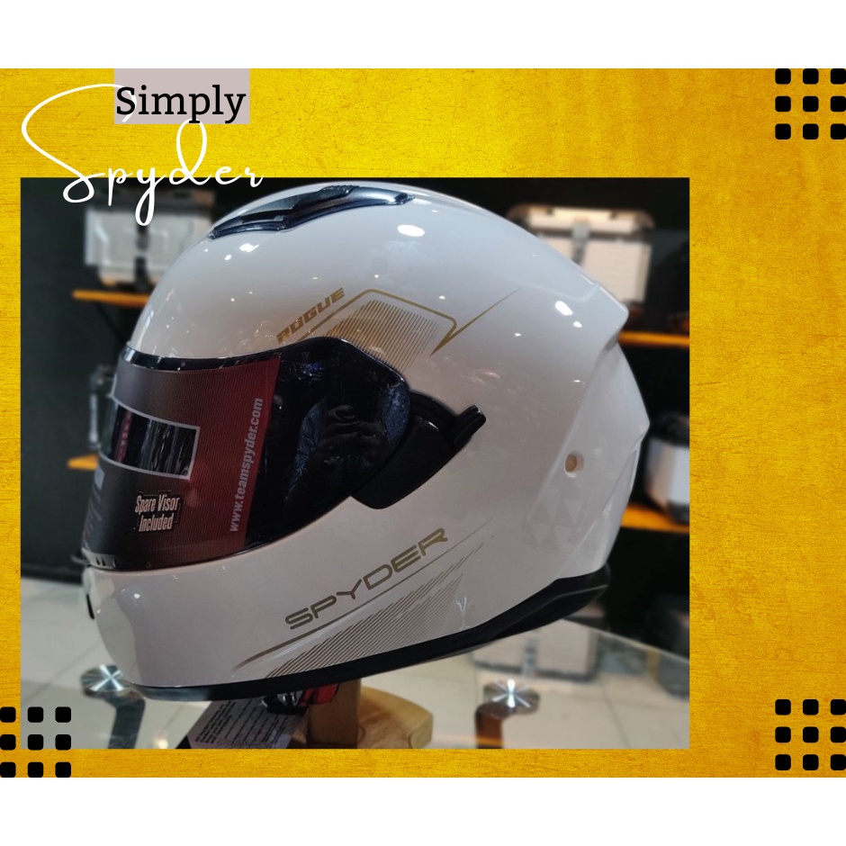 Spyder helmet rogue pd 1g01s dual visor fullface helmet | Shopee ...