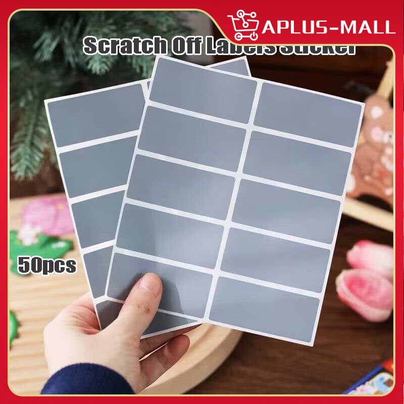 50Pcs Scratch Off Labels Sticker For Party Activity Favors Stationery ...