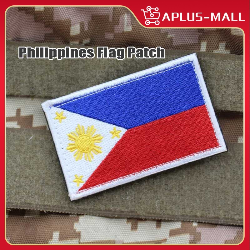Philippine Flag Pinas Bandera Philippines Flap Patch Embroidery