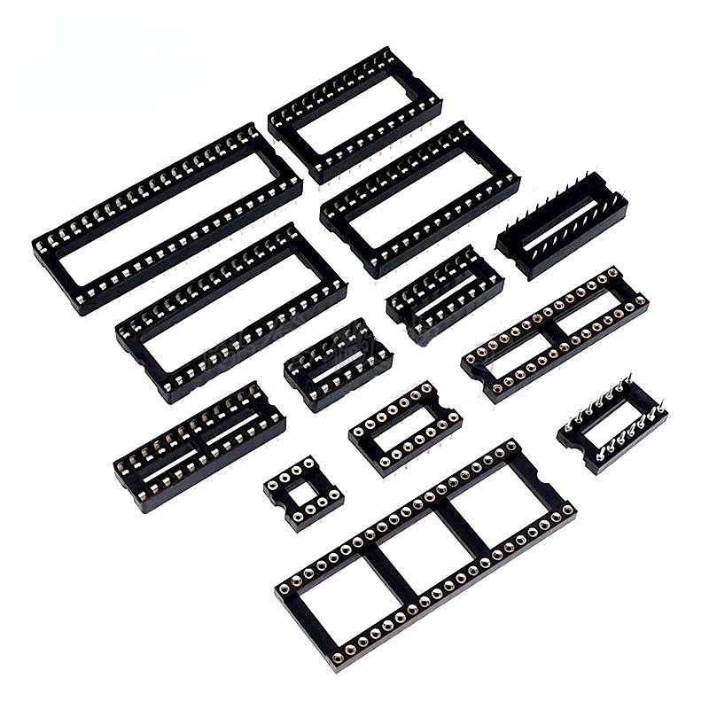 IC Socket Integrated Block Microcontroller InLine DIP Chip Round Hole