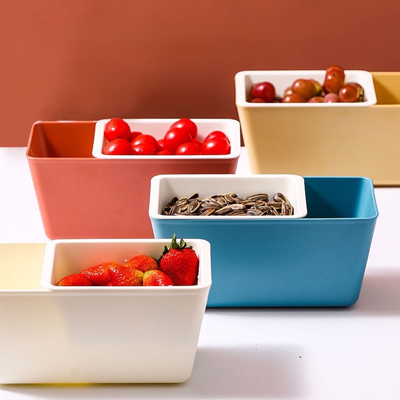 Double Candy Tray Fruit Fruit Plate Easy to Clean Multipurpose Lazy 2 ...