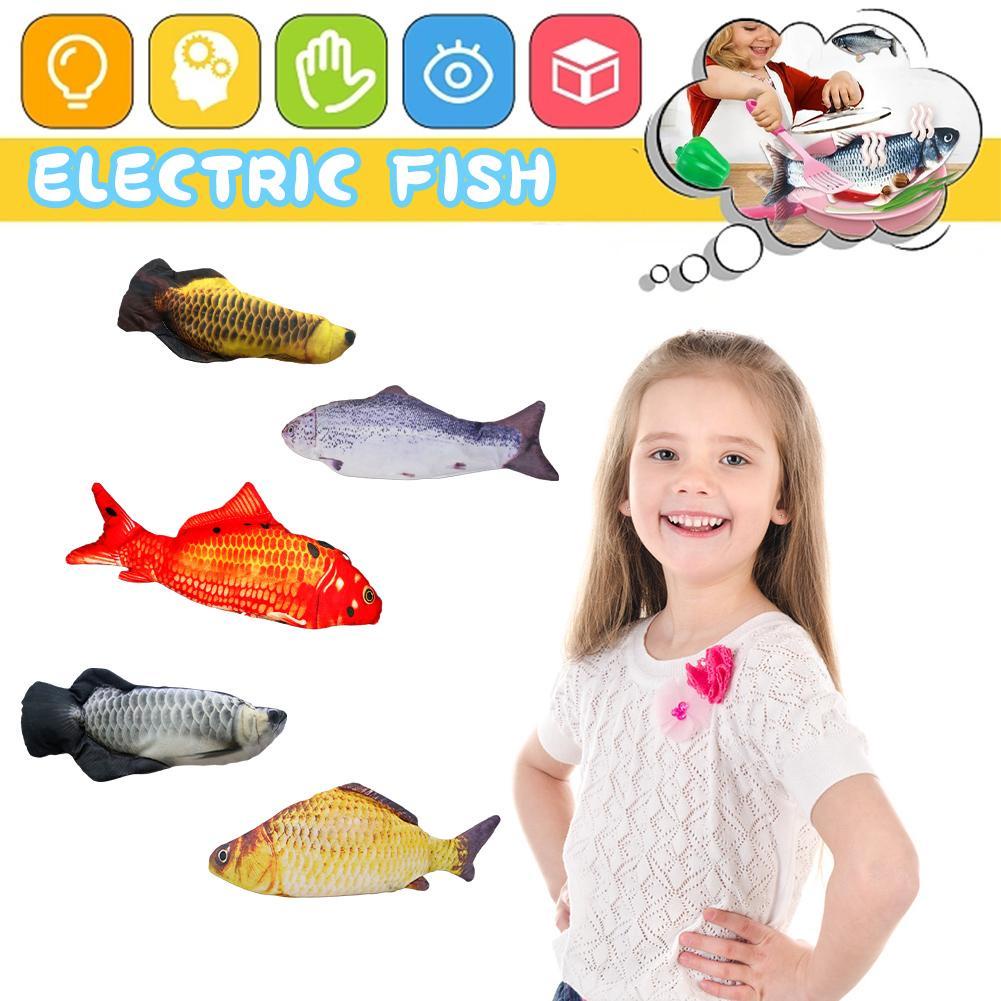 Electric Fish With USB Charging BuiltIn Lithium Battery Simulation Realistic Pet Molar E6A0