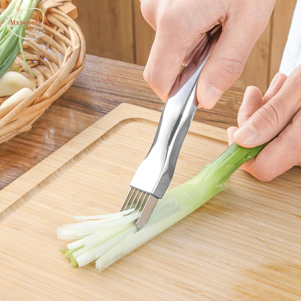 1pc Stainless Steel Portable Multifunctional Green Onion Slicer