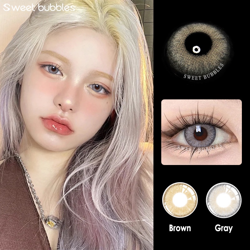[Sheacon] Contact Lens Dubai Gray Eye Contact Lense Brown Contact Lenses Yearly Shopee Philippines