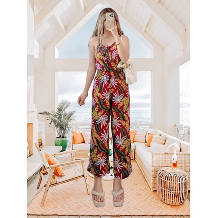 HAWAIIAN JUMPSUIT FOR WOMEN SUMMER OUTFIT FOR WOMEN JUMPSUIT FASHIONABLE WEAR KOREAN STYLE JUMPSUIT Shopee Philippines