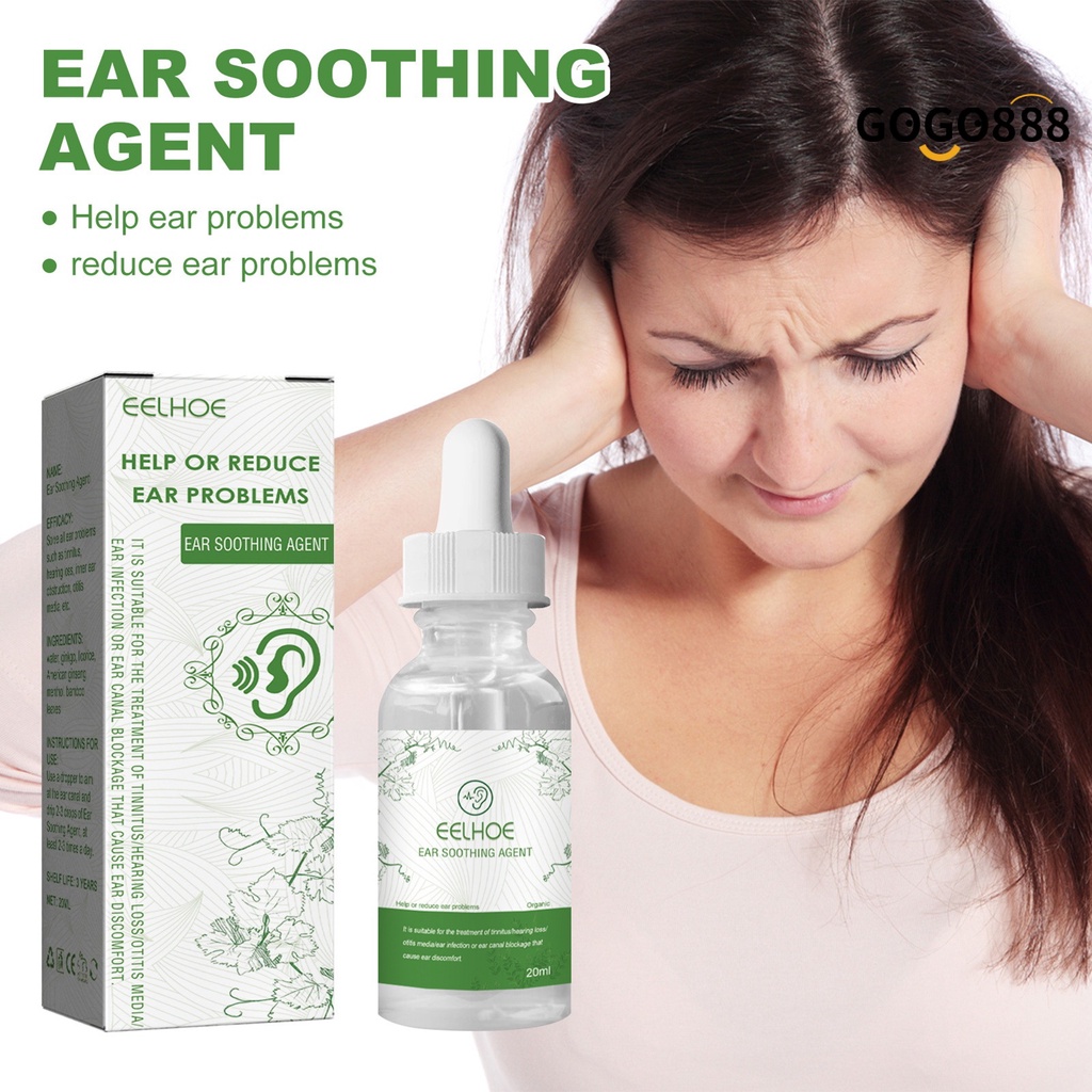 Gogoxp 20ML Ear Drops Relief Pain Ear Care Drops Inner Ear Blockage
