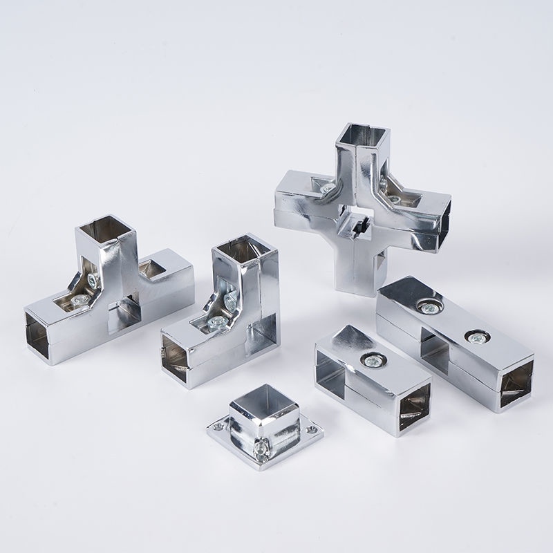 Thickened Aluminum alloy square tube fittings threeway connectors