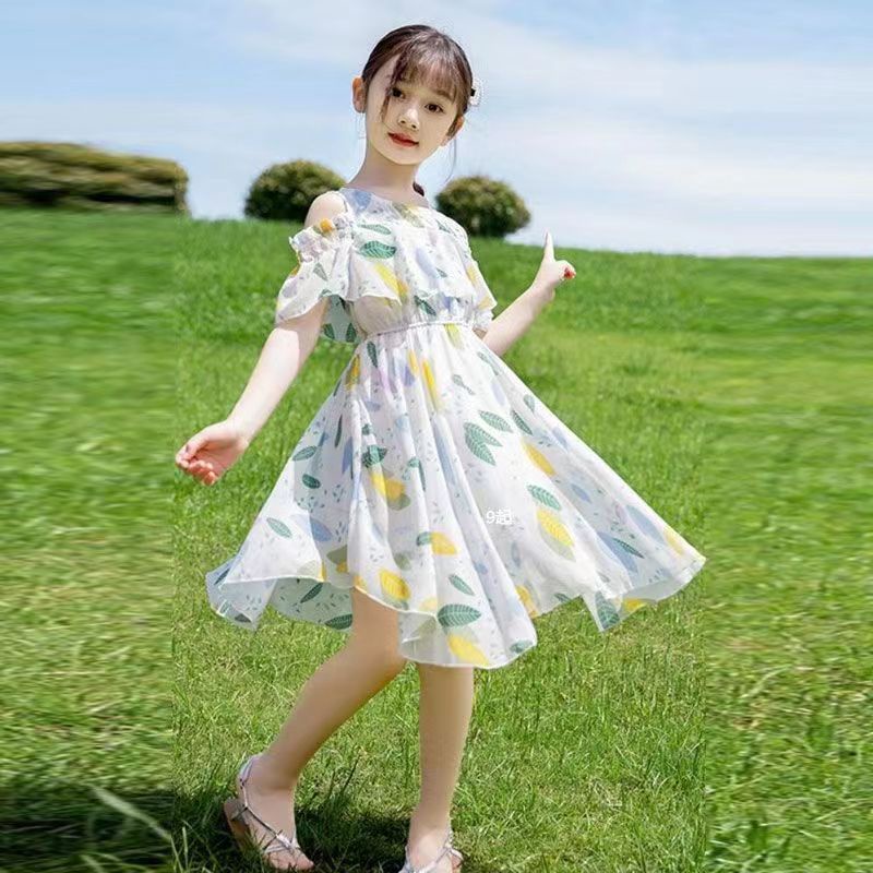 Kids Floral Dress For 3 12 Years Old Kids Girl Short Sleeve Summer Dresses 6 Chiffon Dresses 7 Shopee Philippines