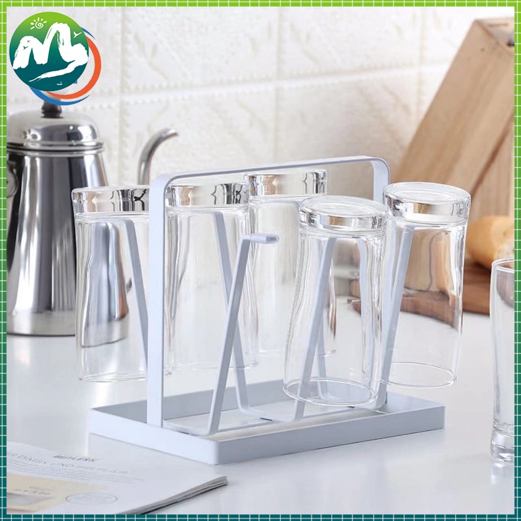 MS Cup Drying Rack Stand, Metal Steel Mug Holder Hanger Kitchen Stand ...