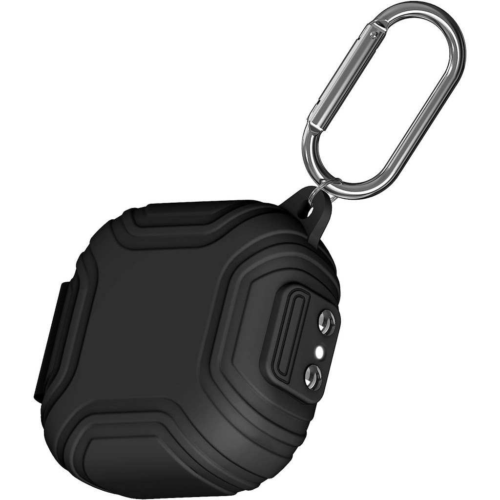 Coque De Protection Pour écouteurs SHOKZ OpenFit Air - Antichoc Magnétique - Avec Mousqueton - Noire