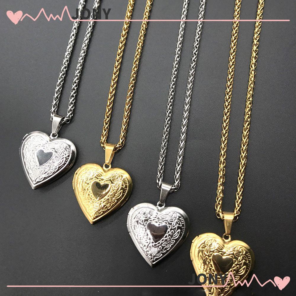 Gift Photo Picture Locket Lover Heart Shaped Necklace Chain Friend Men ...