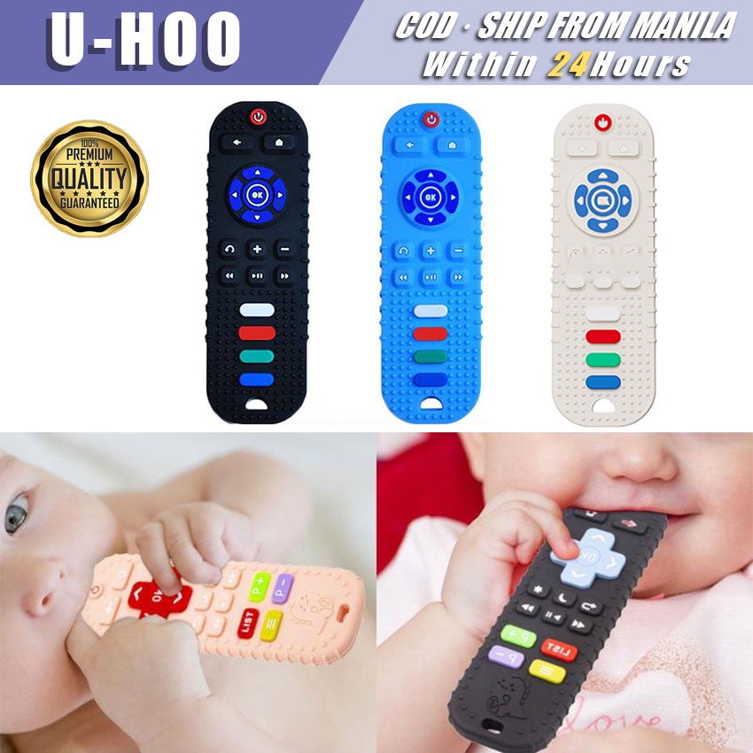 Safety Silicone Teething Toys For Baby TV Remote Control Shape Anti ...