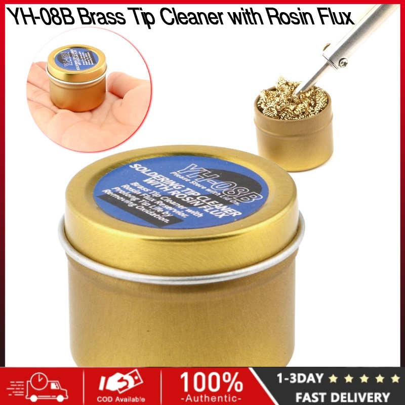 Yihua YH08B Brass Tip Cleaner with Rosin Flux for Soldering Iron Tip