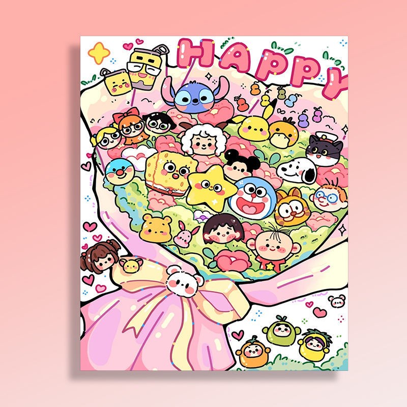 Kai Xin30*40cmpaint by numberscanvas paintingDIY painting by numberspainting wall decoroil