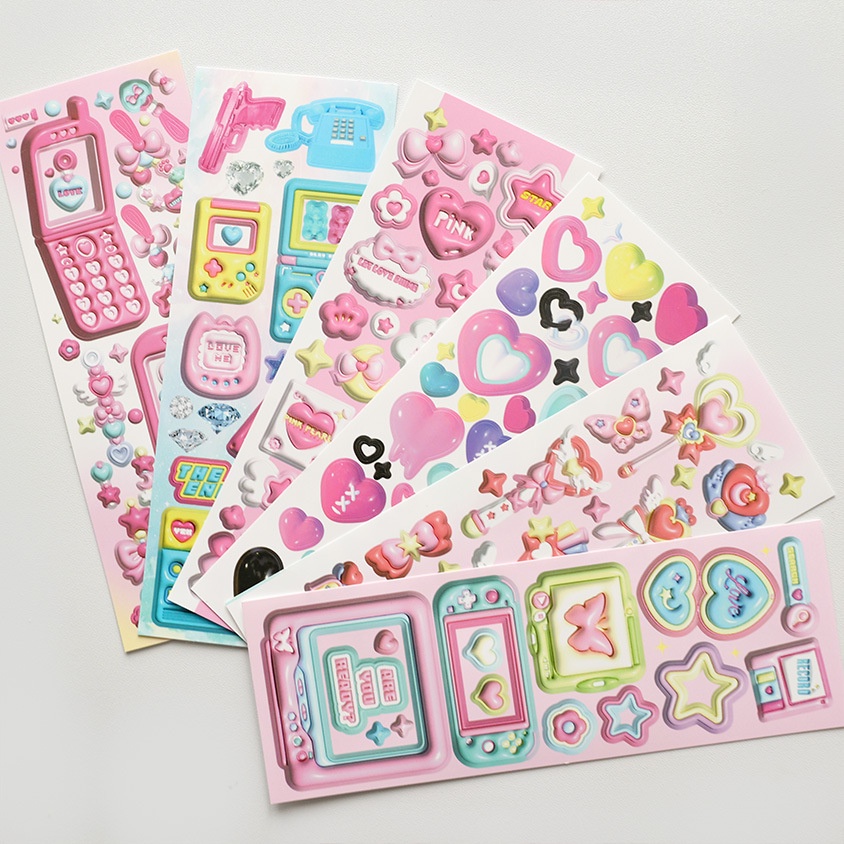 Steve Expansion 3D Sticker Cute Phone Pattern Toploader Decoration ...